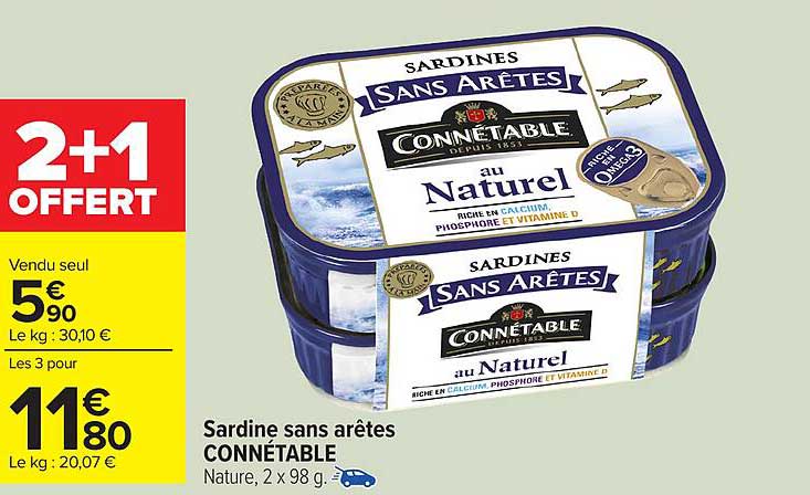 Sardine sans arêtes CONNÉTABLE