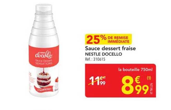 Sauce dessert fraise NESTLE DOCELLO
