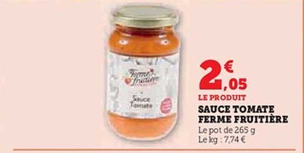 SAUCE TOMATE FERME FRUITIÈRE