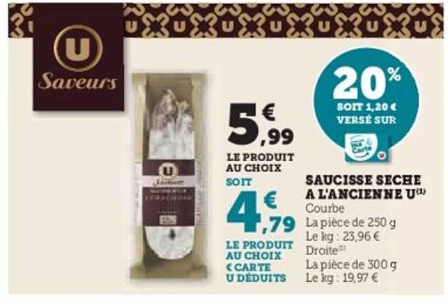 SAUCISSE SECHE A L'ANCIENNE U