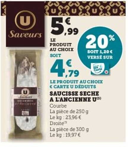 SAUCISSE SECHE A L'ANCIENNE U