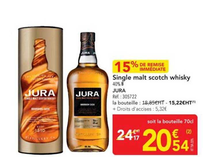 Single malt scotch whisky 40% - JURA