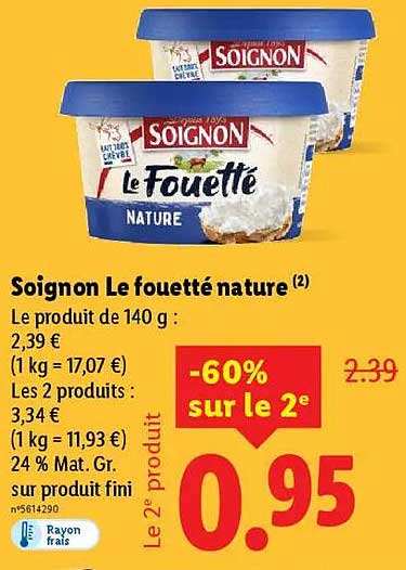 Soignon Le fouetté nature