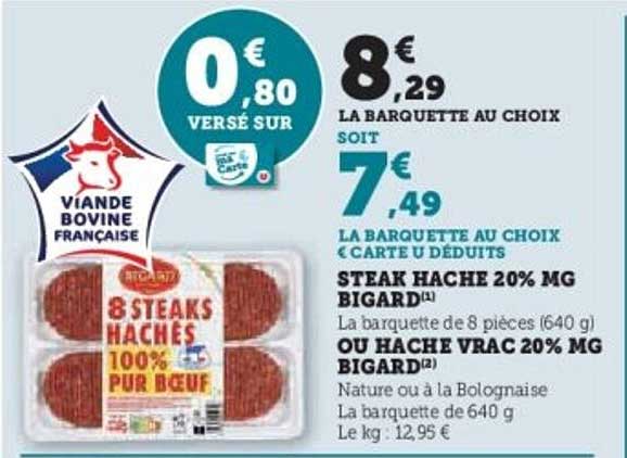 STEAK HACHE 20% MG BIGARD