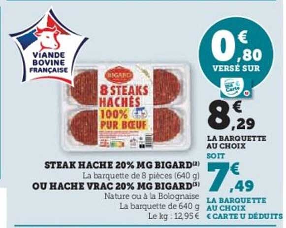 STEAK HACHÉ 20% MG BIGARD