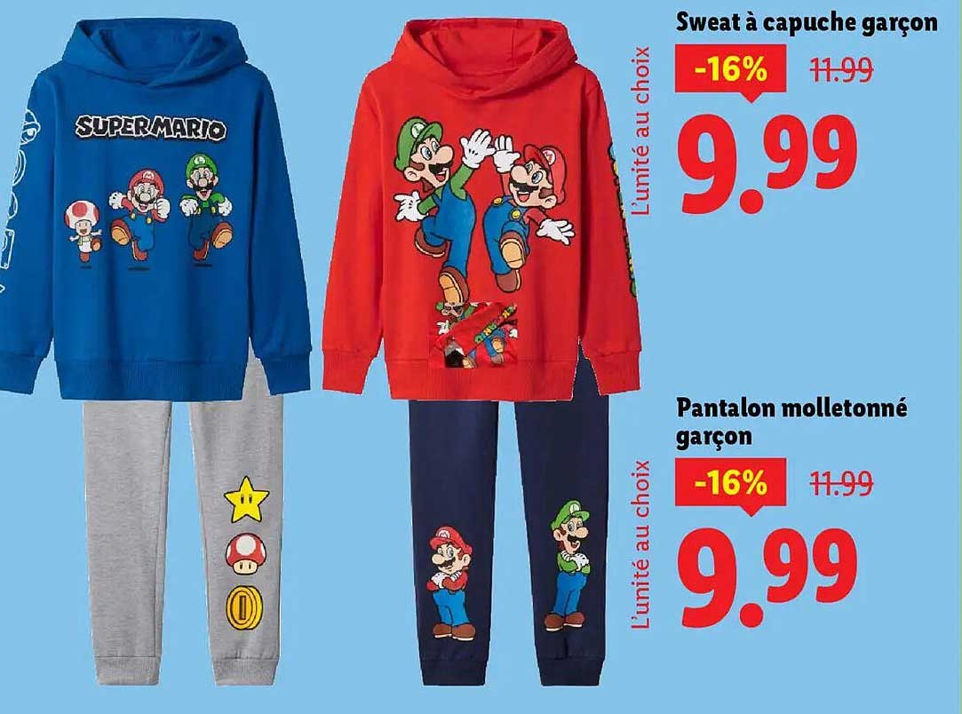 Sweat à capuche garçon et Pantalon molletonné garçon
