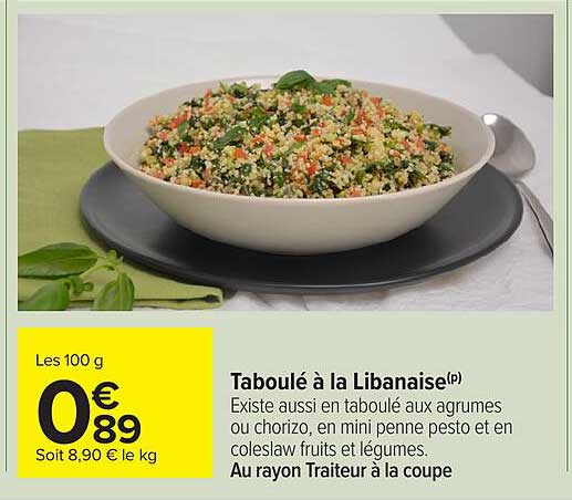 Taboulé à la Libanaise