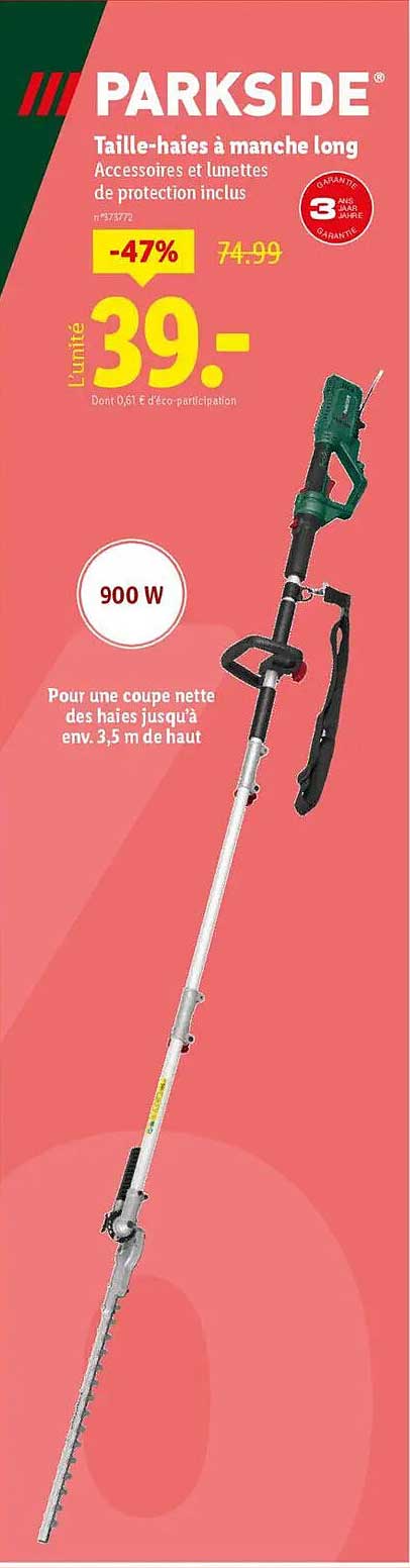 Taille-haies à manche long