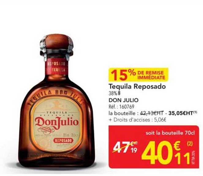Tequila Reposado DON JULIO 38%