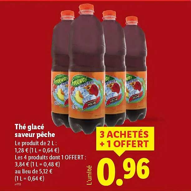 Thé glacé saveur pêche