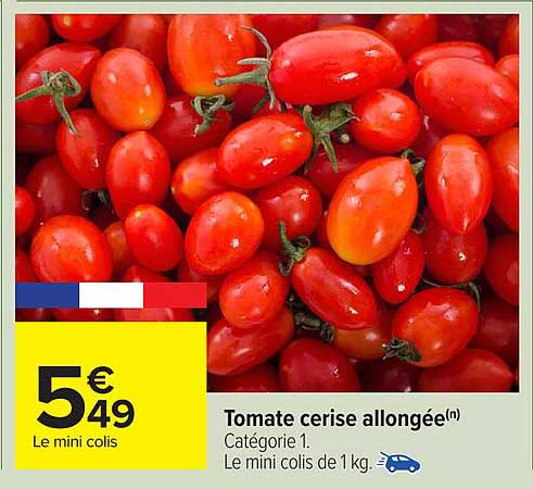 Tomate cerise allongée