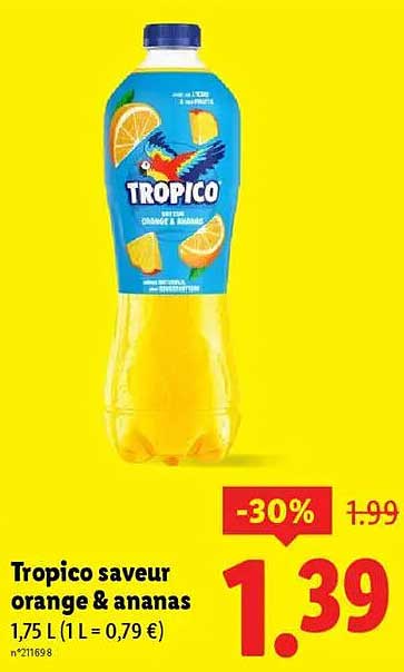 Tropico saveur orange & ananas