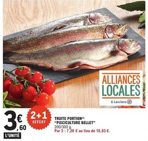 TRUITE PORTION "PISCICULTURE BELLET"