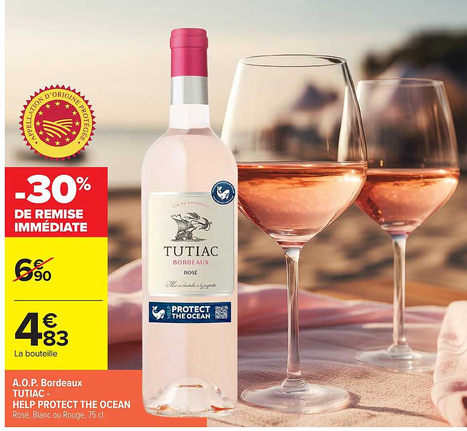 TUTIAC Bordeaux Rosé -30% de remise immédiate