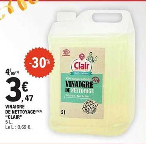 VINAIGRE DE NETTOYAGE "CLAIR" 5 L
