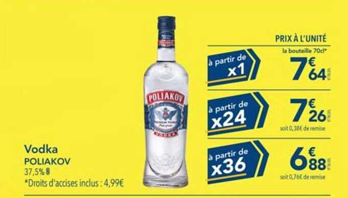 Vodka POLIAKOV 37,5% 70cl