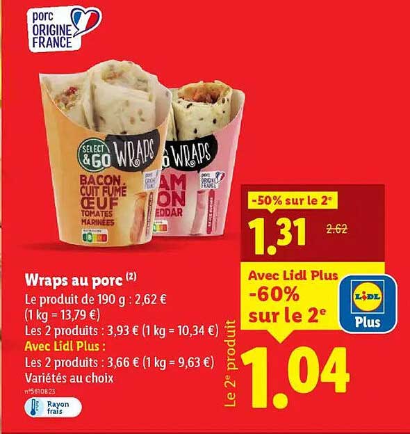Wraps au porc