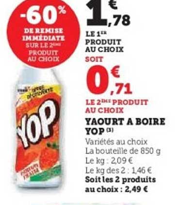 YOGOURT À BOIRE YOP