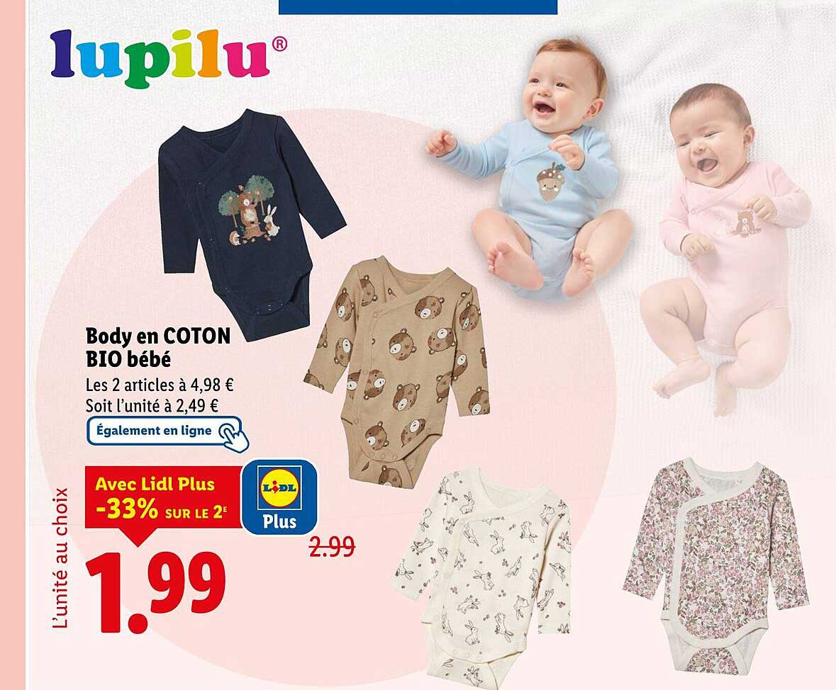 Body en COTON BIO bébé