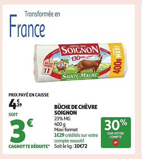 BÛCHE DE CHÈVRE SOIGNON
