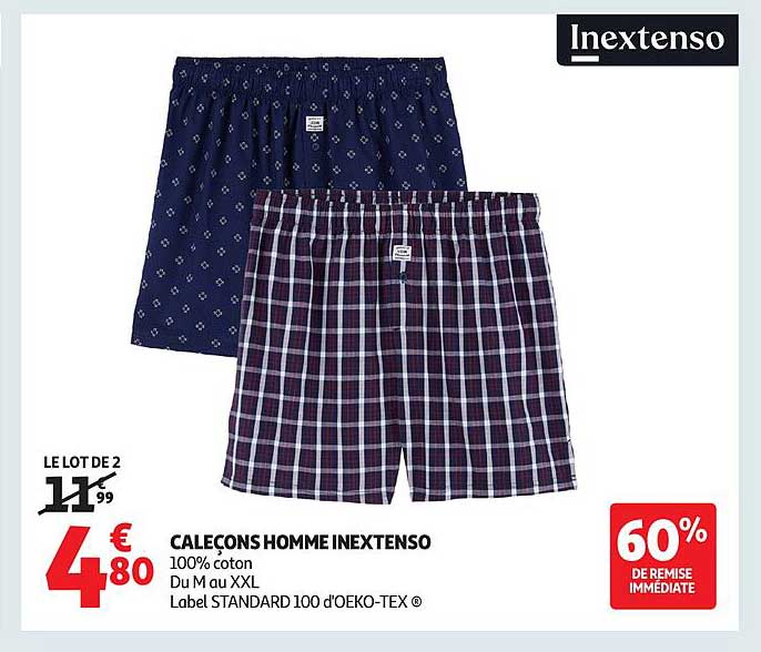 CALEÇONS HOMME INEXTENSO