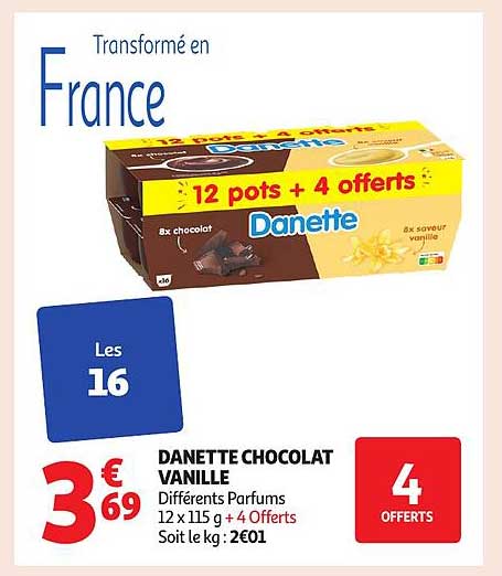 DANETTE CHOCOLAT VANILLE