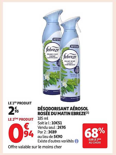 DÉODORISANT AÉROSOL ROSÉE DU MATIN EBREZE