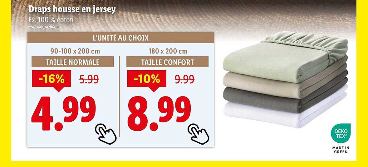 Draps housse en jersey
