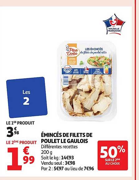 ÉMINCÉS DE FILETS DE POULET LE GAULOIS