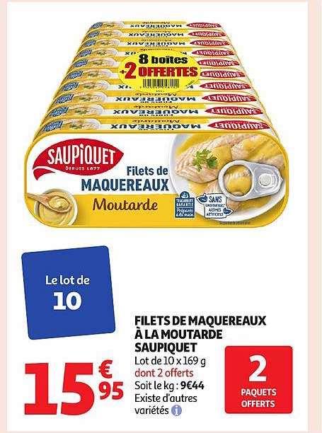 FILETS DE MAQUEREAUX À LA MOUTARDE SAUPIQUET