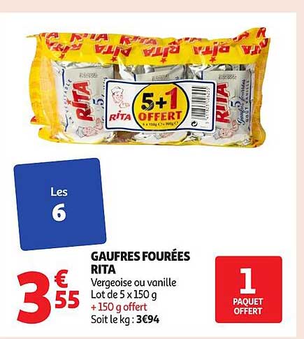 GAUFRES FOURÉES RITA