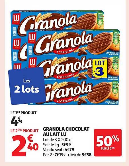 GRANOLA CHOCOLAT AU LAIT LU