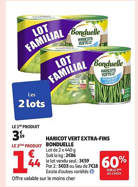 HARICOT VERT EXTRA-FINS BONDUELLE