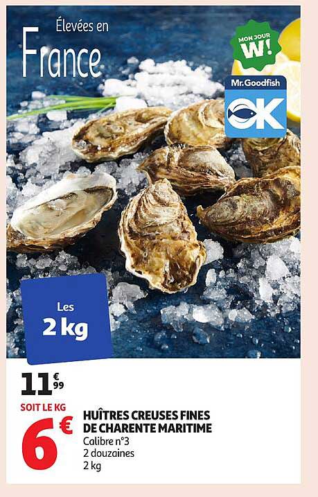 HUÎTRES CREUSES FINES DE CHARENTE MARITIME