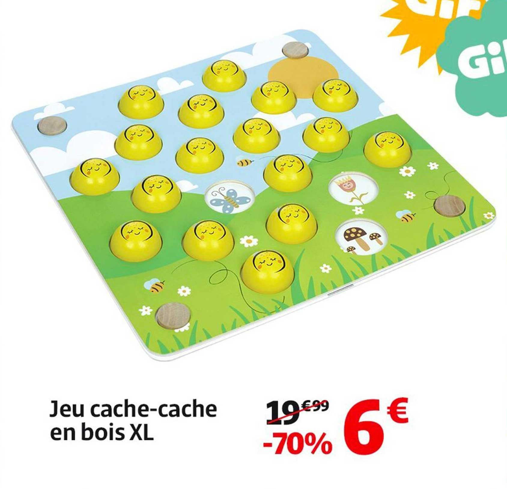 Jeu cache-cache en bois XL