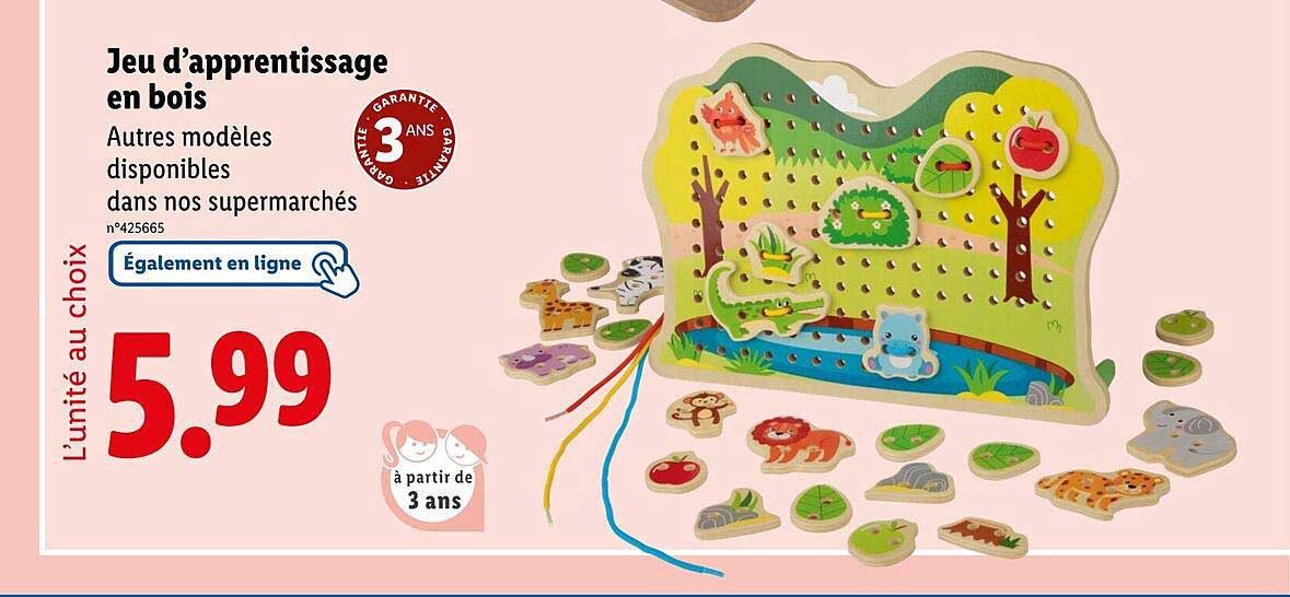 Jeu d’apprentissage en bois
