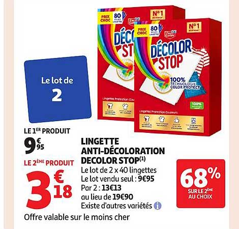 LINGETTE ANTI-DÉCOLORATION DECOLOR STOP