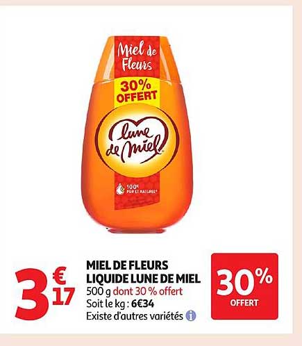 MIEL DE FLEURS LIQUIDE LUNE DE MIEL