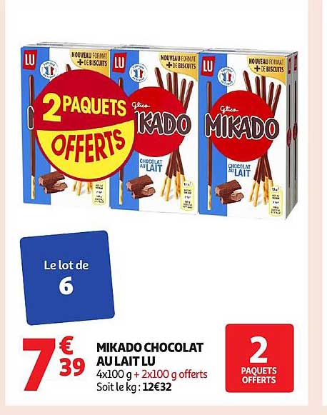 Mikado Chocolat au Lait LU