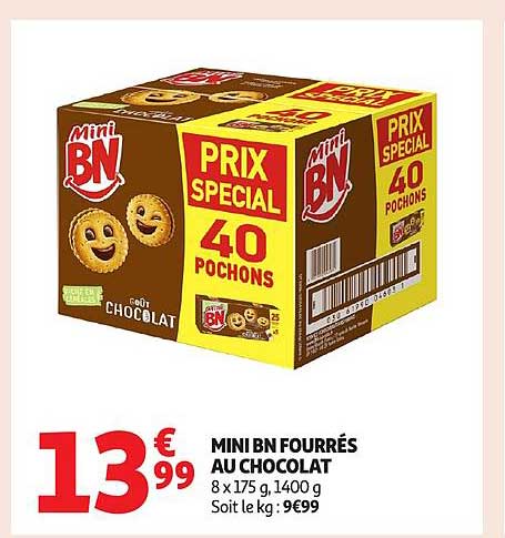 MINI BN FOURRÉS AU CHOCOLAT
