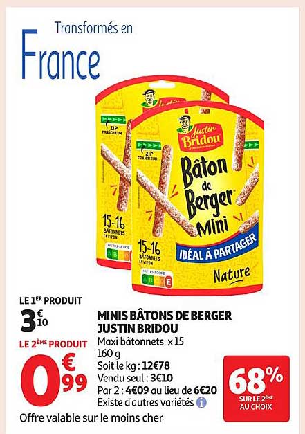 MINIS BÂTONS DE BERGER JUSTIN BRIDOU