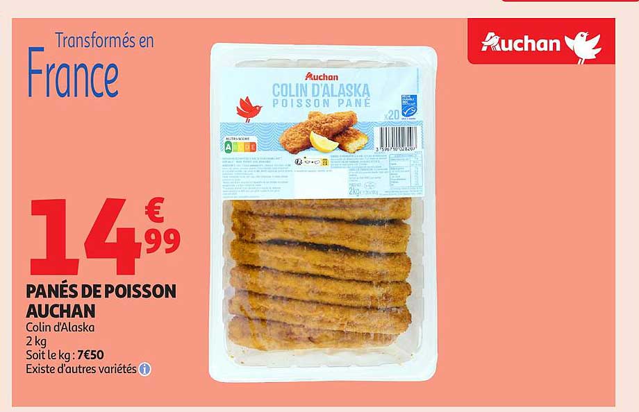 PANÉS DE POISSON AUCHAN