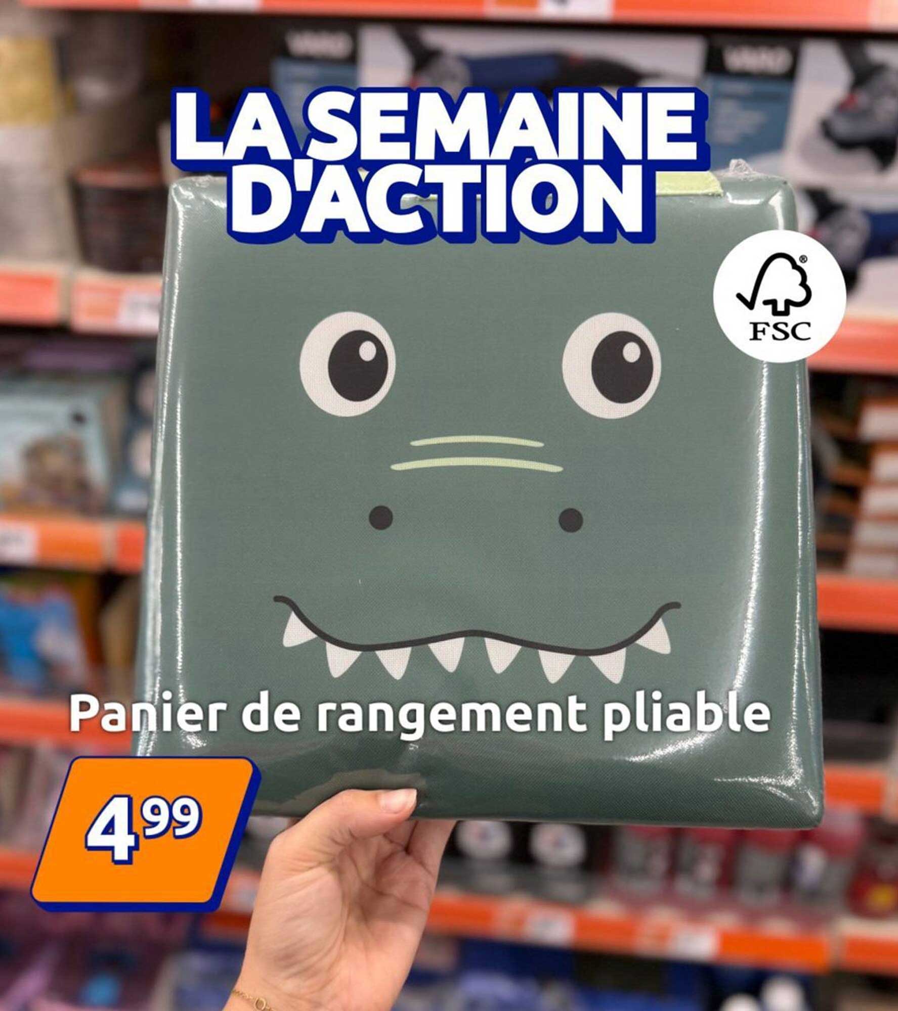 Panier de rangement pliable