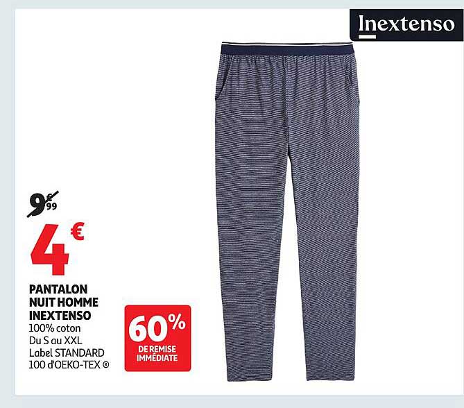 PANTALON NUIT HOMME INEXTENSO