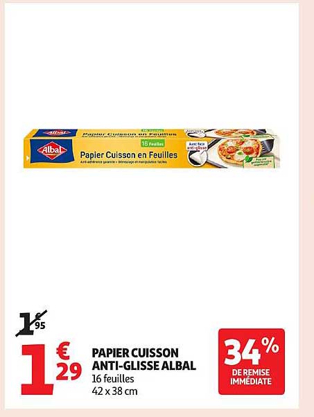 PAPIER CUISSON ANTI-GLISSE ALBAL