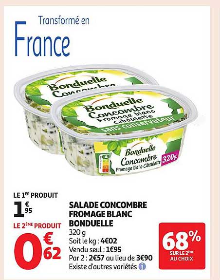 SALAD CONCOMBRE FROMAGE BLANC BONDUELLE