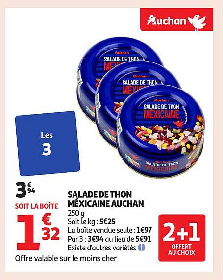 SALADE DE THON MEXICAINE AUCHAN