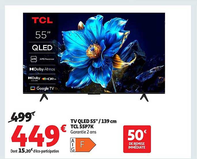 TV QLED 55'' / 139 cm TCL 55P7K