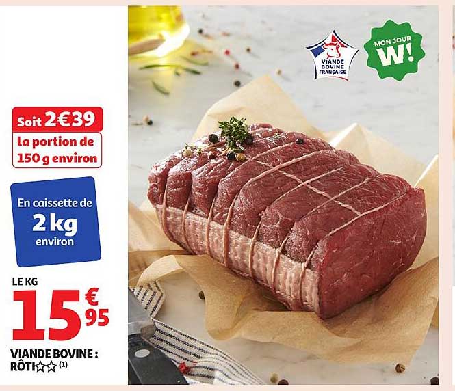 Viande bovine : rôti