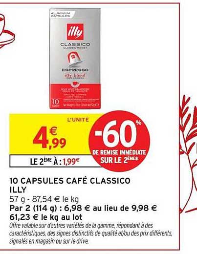 10 CAPSULES CAFÉ CLASSICO ILLY
